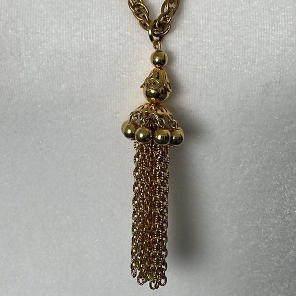 VINTAGE Double Chain Locket &  Tassel Charm Pendants - Picture 4 of 10
